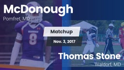 Matchup: McDonough High vs. Thomas Stone  2017
