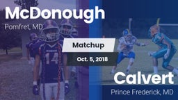 Matchup: McDonough High vs. Calvert  2018