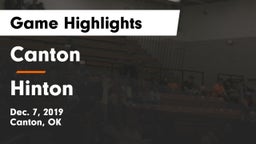 Canton  vs Hinton  Game Highlights - Dec. 7, 2019
