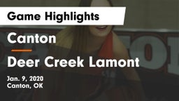 Canton  vs Deer Creek Lamont  Game Highlights - Jan. 9, 2020