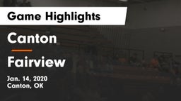 Canton  vs Fairview  Game Highlights - Jan. 14, 2020
