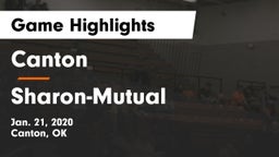Canton  vs Sharon-Mutual  Game Highlights - Jan. 21, 2020