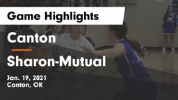 Canton  vs Sharon-Mutual  Game Highlights - Jan. 19, 2021