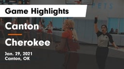Canton  vs Cherokee  Game Highlights - Jan. 29, 2021