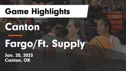 Canton  vs Fargo/Ft. Supply Game Highlights - Jan. 20, 2023