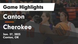 Canton  vs Cherokee  Game Highlights - Jan. 27, 2023