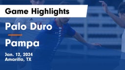 Palo Duro  vs Pampa  Game Highlights - Jan. 12, 2024