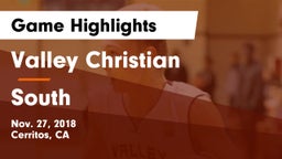 Valley Christian  vs South Game Highlights - Nov. 27, 2018