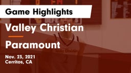 Valley Christian  vs Paramount Game Highlights - Nov. 23, 2021