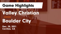 Valley Christian  vs Boulder City Game Highlights - Dec. 28, 2021