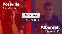 Matchup: Postville High vs. Alburnett  2016