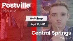 Matchup: Postville High vs. Central Springs  2018