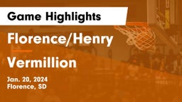 Florence/Henry  vs Vermillion  Game Highlights - Jan. 20, 2024