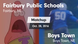 Matchup: Fairbury Public vs. Boys Town  2016