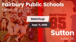 Matchup: Fairbury Public vs. Sutton  2020