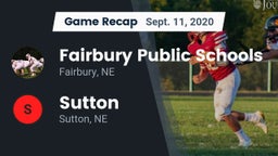 Recap: Fairbury Public Schools vs. Sutton  2020