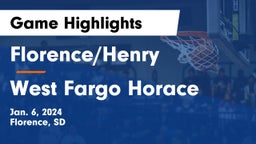 Florence/Henry  vs West Fargo Horace  Game Highlights - Jan. 6, 2024