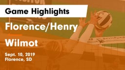 Florence/Henry  vs Wilmot  Game Highlights - Sept. 10, 2019