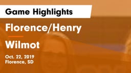 Florence/Henry  vs Wilmot  Game Highlights - Oct. 22, 2019