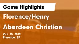 Florence/Henry  vs Aberdeen Christian Game Highlights - Oct. 25, 2019