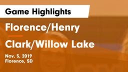 Florence/Henry  vs Clark/Willow Lake  Game Highlights - Nov. 5, 2019