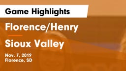 Florence/Henry  vs Sioux Valley  Game Highlights - Nov. 7, 2019