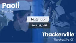 Matchup: Paoli  vs. Thackerville  2017