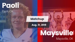 Matchup: Paoli  vs. Maysville  2018