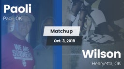 Matchup: Paoli  vs. Wilson  2019