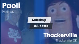 Matchup: Paoli  vs. Thackerville  2020