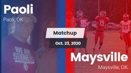 Matchup: Paoli  vs. Maysville  2020