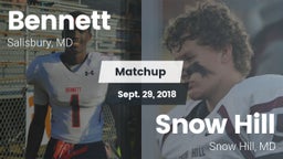 Matchup: Bennett  vs. Snow Hill  2018