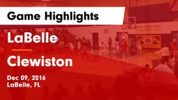 LaBelle  vs Clewiston Game Highlights - Dec 09, 2016