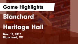 Blanchard  vs Heritage Hall Game Highlights - Nov. 13, 2017