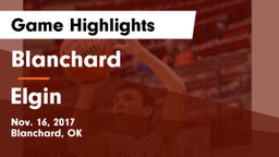 Blanchard  vs Elgin  Game Highlights - Nov. 16, 2017