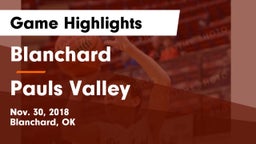 Blanchard  vs Pauls Valley  Game Highlights - Nov. 30, 2018