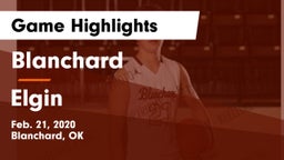 Blanchard   vs Elgin  Game Highlights - Feb. 21, 2020