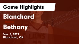 Blanchard   vs Bethany  Game Highlights - Jan. 5, 2021