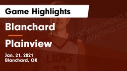 Blanchard   vs Plainview  Game Highlights - Jan. 21, 2021