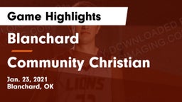 Blanchard   vs Community Christian  Game Highlights - Jan. 23, 2021