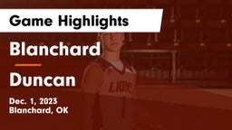 Blanchard   vs Duncan  Game Highlights - Dec. 1, 2023