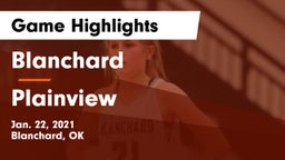 Blanchard   vs Plainview  Game Highlights - Jan. 22, 2021