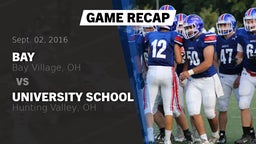 Recap: Bay  vs. University School 2016