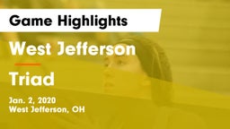 West Jefferson  vs Triad  Game Highlights - Jan. 2, 2020