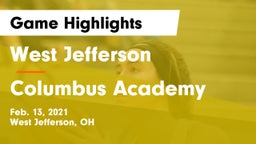West Jefferson  vs Columbus Academy  Game Highlights - Feb. 13, 2021