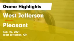 West Jefferson  vs Pleasant  Game Highlights - Feb. 20, 2021