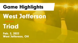 West Jefferson  vs Triad  Game Highlights - Feb. 2, 2022