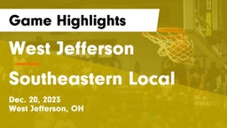 West Jefferson  vs Southeastern Local  Game Highlights - Dec. 20, 2023