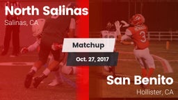 Matchup: North Salinas High vs. San Benito  2017