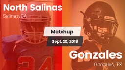 Matchup: North Salinas High vs. Gonzales  2019